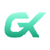 GlideAX cyber-mint geometric logo